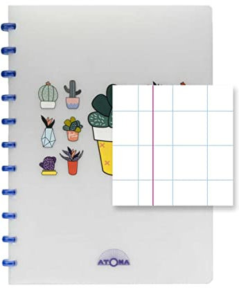 ATOMA Notizbuchsystem - Chill - A4 - Kaktus - Kariert 10 mm