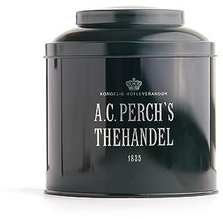 A.C. PERCH'S Teedose für Losen Tee 100-200g | Dunkelgrün | Klassische Runde Tee Box | Edle und Praktische Aufbewahrung für Losen Tee und Teebeutel