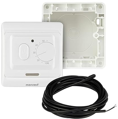 Regolatore di temperatura analogico da incasso, termostato E71, con due sensori, attuatori NC, EXT.Sonda per riscaldamento elettrico a pavimento