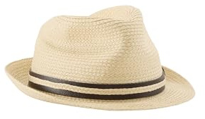 TOM TAILOR Herren Basic Strohhut mit Verzierband, Straw White, OneSize