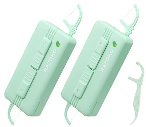 Selecciones de hilo dental Extra Fuerte Flosser Pick Palillos de dientes Fresh Mint 10 Count (Paquete de 2)