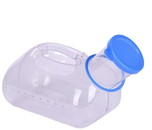 BAMFY Urinflaschen for Männer Nachts Auslaufsicher, Transparent Wiederverwendbar Urinflasche Männer, 1000 Ml Urinflasche for Unterwegs, Tragbar Pinkelflasche for Männer