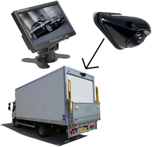 Dolphin Automotive Rearview Van Lorry Parking Reversing Camera Inc Guidelines Shark Fin Design (Camera With 7 Monitor)