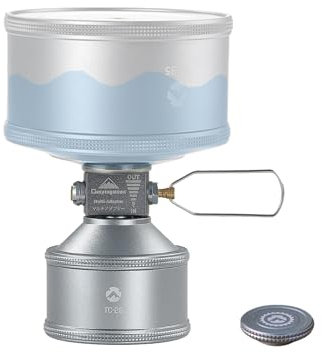 camping moon CAMPINGMOON Leerer nachfüllbarer Gaskanister r für Rucksackreisen Campingkocher Kraftstoff EN417 Lindal Ventil 35g mit Nachfülladapter TC-28/Z15