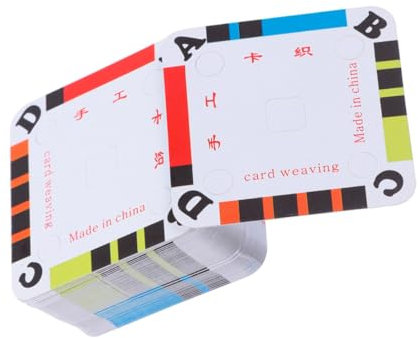 STOBOK 150 Stück Handgestricktes Shuttle-Stück Tisch-Tageskalender Papierfadenscheibe Kabel Webstuhlkarten Weben liefert Karten Quadrat Tablette Prozesskarte Armband Liebhaber Werkzeug