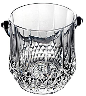 Eiskübel Home Glas-Eiskübel, kreativ gravierter Champagner-Eiskübel aus Kristallglas, ideal für Unterhaltung und den täglichen Gebrauch für Partys, Grillabende, Picknick
