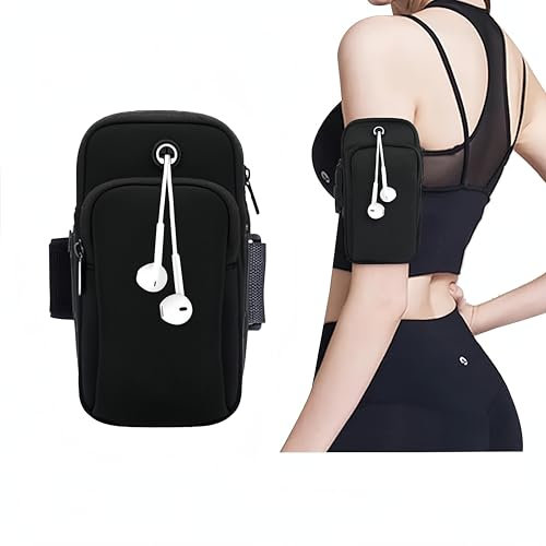 Flintronic Fascia Braccio Running, Fascia da Braccio, Fascia Sportiva da Braccio per Correre, Porta Cellulare Braccio Armband per iPhone 15/14/13/12/11 Pro Plus Max, Galaxy S22 Fino a 6,5