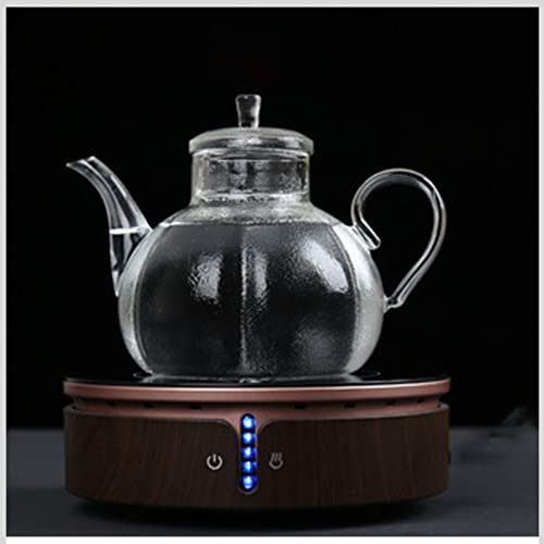 QUSYZD Hervidor eléctrico Tetera de Vidrio Estufa eléctrica de cerámica Pantalla táctil Vaporizador de té Hervidor Hogar Tetera Dispensadores de Agua Caliente en la Cocina del h，