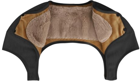 Femme Homme Épaulière Chaude Hiver Épaulière Soutien d'épaule Thermique Double Support d'épaule Auto-Chauffant Protège-épaule Doux Poncho de Cape Anti-froid Soulagement Douleur pour Maison Bureau