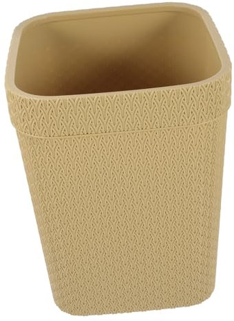 WHAMVOX Rattan Storage Bucket for Kitchen Garbage Can Home Trash Bucket Vintage Garbage Can Style for Retro Style Waste Container Use in Dining