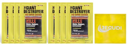 Bomba de humo destructor gigante Gasser – Control de roedores y plagas para Gophers, topos, marmotas y ratas – Paquete de 8 (32 tubos) Toalla Jecudi