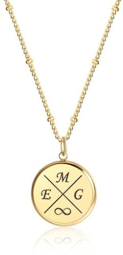 TMT Personalisierte Kette Damen mit Buchstaben | Kette mit Gravur mit Buchstaben Anhänger | Schöne Namenskette Gold Silber und Rosegold mit Initialien für Weihnachten, Geburtstag