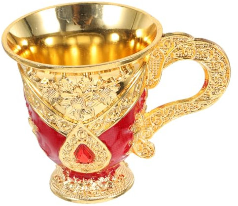 HOLIDYOYO Metall Weinbecher Für Haushalt Multifunktions-teebecher Aus Aluminiumlegierung Wiederverwendbarer Trinkbecher Kleiner Retro-becher Für Wein Whisky Schnaps Kaffee Tee Saft Bier Und