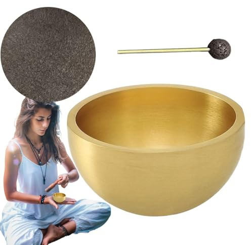 Klangschalen Set, Portable Klangschale Klein Mit Schlägel Und Kissen, Handgefertigtes Klangschalen Set Perfekt Für Meditation Und Klangtherapie, Singing Bowl Meditation Set