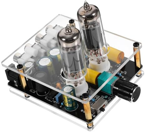 DOITOOL Preamplificatore Valvolare Stereo a Vuoto 6k4 Per Giradischi, Componente Audio Phono Portatile, Per Home Theater Fai Da Te, Leggero e Miglioramento Audio Senza Distorsioni