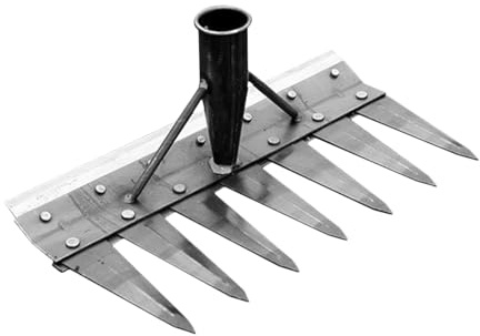 Rastrillos De Jardinería - Desherbador Manual De Doble Cara | Rastrillo Escardador Manual Multifuncional Y Desmontable para Preparar Suelo En Patio Jardín Trasero