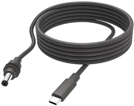 5M power cord with anti bucket jack power cord suitable for Starlink Mini | USB C to Waterproof Barrel Jack DC Charging Cord 18AWG 100W, 20V PD Power Cable Works with 60W+ PD Power Source