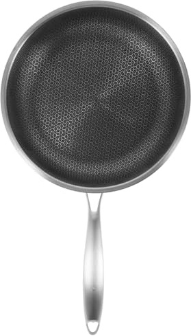 LIFKOME Padella Antiaderente in Acciaio Inox Rivestimento a Nido D'ape, Facile da Pulire e Portatile, per Griglia e Cucina