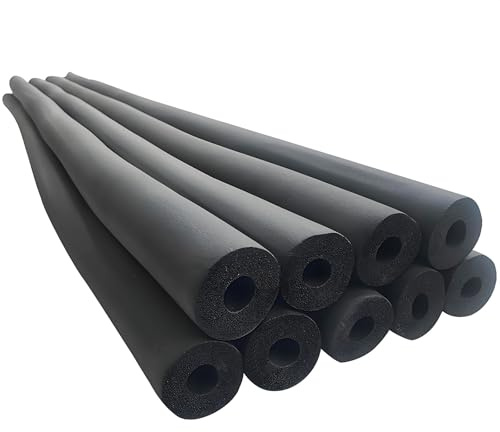 Rohrisolierung Schaumstoff DN 6-110mm Dämmung Isolierschlauch 1.7-2m Meter Länge, Rohrdämmung Stärke 9-20mm Wasserdichter Isolierstärke für Heizungsrohr Kupferrohr(10mm ID x 15mm T x 2m L)