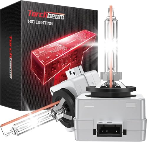 Torchbeam D3S Xenon LED 6000K 35W con Base a Staffe Metalliche | Design Impermeabile IP67, Plug and Play, Confezione da 2