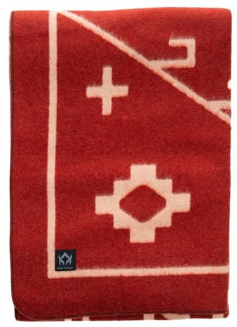 Arcturus Rainier Wool Blanket - 4.5lbs Warm, Heavy, Washable, Large | Great for Camping, Outdoors, Survival & Emergency Kits (Monument Valley)