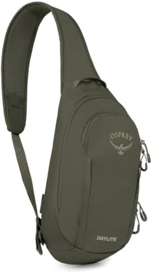 Osprey Daylite Sling Earl, Green OS | commuter backpack, everyday bag, campus pack, laptop carry, sling bag, crossbody carry, Green color, OS size