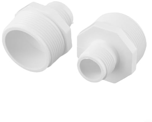 Adaptador de manguera de jardín de PVC 1 NPT macho de 5 pulgadas a macho GHT de 3/4 pulgadas, adecuado para conexiones de manguera a herramientas de agua y grifos al aire libre