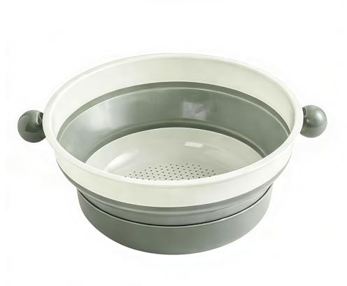Colino pieghevole, 21 cm, pieghevole, doppio strato, scolapasta in plastica, scolapasta per frutta, riso, verdure, insalata