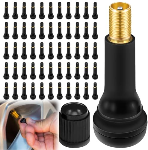 BAIFULAI 100 valvole in gomma TR413, valvola universale per pneumatici, valvola a scatto in gomma per auto, valvole pneumatici, valvola in gomma per la maggior parte delle auto, motociclette