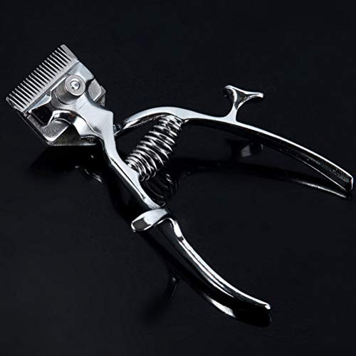 Yinhing Tondeuse à Cheveux Manuelle de Mode pour Coupes de Cheveux Coupe-Cheveux Fil à Faible Bruit pour les Types de pour une Utilisation à la Maison et en Salon de Coiffure (SILVER)
