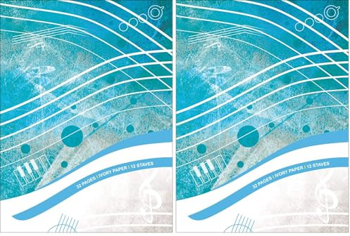 Leonard Quaderno di Musica 12 Righi 32 Pagine | Quaderno Pentagrammato Vuoto su Carta Avorio per Studenti | Blocco Spartiti Didattico per Esercizi di Teoria Musicale per Scuole e Insegnanti