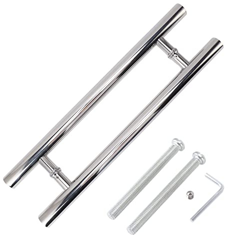 Segrehy Maniglia per porta del fienile Maniglia per cancello in acciaio inossidabile Maniglia per porta scorrevole in vetro resistente e squisita per l'ufficio del ristorante domestico