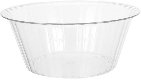 OUNONA Ponchera grande de plástico transparente, de 28 cm (11 pulgadas), ideal para servir bebidas, ensaladas y frutas. Vajilla reutilizable para bodas, cumpleaños y fiestas.