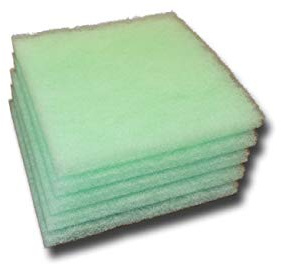 The Filter Pro Lime Green Fine Filter Media, 1 Thick, 12 x 12 Pads, 5 Pack, Perfect for Aquariums, Ponds or Water Gardens, Made in USA