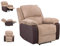 WestWood Fabric Manual Recliner Sofa Upholstered Modern Faux Leather Reclining Armchair Lounge Home Cinema Chair WW-RS-05 Brown