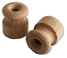 Isolatore/Isolatori in Legno per Cavi Trecciati. ø 18mm. Confezione 10 Pezzi (5 pezzi)