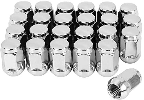 XinYuan kontermuttern 24 stücke Auto Chrom. M14X1.5. Wölbung Eichelrad-Rasenmuttern Kegelsitz Stahl Racing Nase Radmuttern Schraubwagen Modifikation Sechskantmutter (Specifications : M14x1.5)