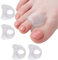 4 Pcs Separadores de Dedos, Correctores de Dedos del Pie, Separadores de Dedos de Silicona para Dedos Superpuestos, Enderezadores de Dedos del Gel