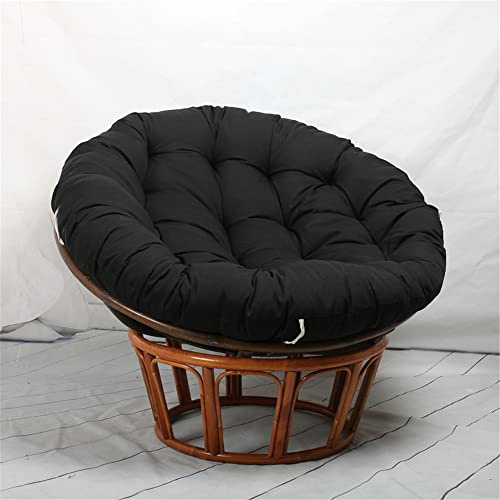 Morbuy Papasansessel Kissen Sitzauflage, Rundes Dicke Stuhlkissen Bequem Weich Sitzkissen Hängesessel für Indoor Outdoor Garten Stuhlauflage (120x120CM,Schwarz)
