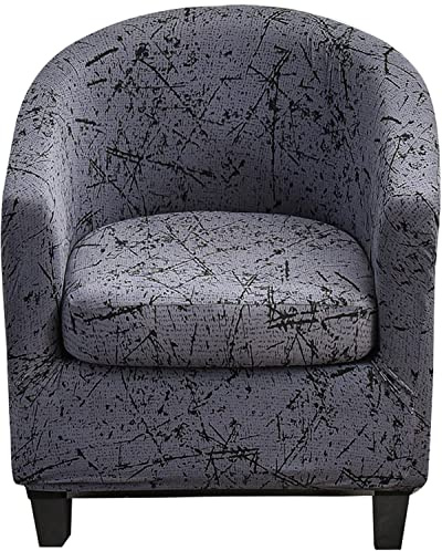 AQIGR 2-Teiliger Bezug für Wannensessel, Sesselhusse Sesselbezug Sesselschoner Sesselüberwurf Jacquard Elastisch Stretch Sofahusse Husse für Clubsessel Loungesessel Cocktailsessel (Color : #28)