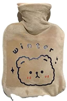 1 X 1000Ml Wärmflasche mit Bezug, Schaf Langzeitwärme Bettflasche Für Wärmehaltung Tier Für Kinder & Erwachsene Bettflasche Flauschig Handwärmer Für Kinder & Erwachsene
