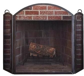 Kaminschirm Kaminschirme Einfache Luxus Eisen DREI Klapp Bildschirm Wohnzimmer Heizung Schutz Bildschirm Mit Mesh Zaun Dekoration Kamin Zubehör Feuerfunkenschutztor für Wohnzimmer Wohnkultur