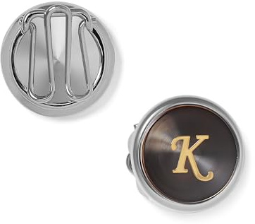 BRERA67 Knopfclips Herren für Hemd, personalisierte Manschettenknöpfe Herren Made in Italy mit Initialen, Cufflinks for Men Hochzeit
