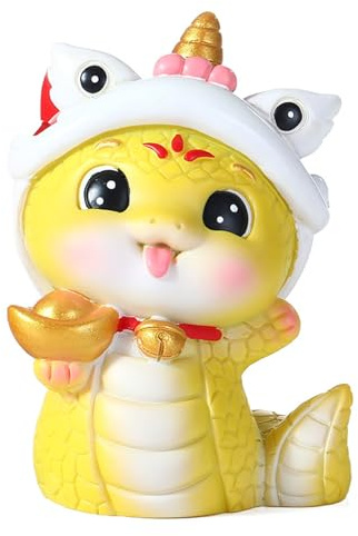 2025 Serpent Année Statue en Résine Zodiac Chinois Serpent Figurine Ornement Voiture Dashboards Chambre Bureau Décoration