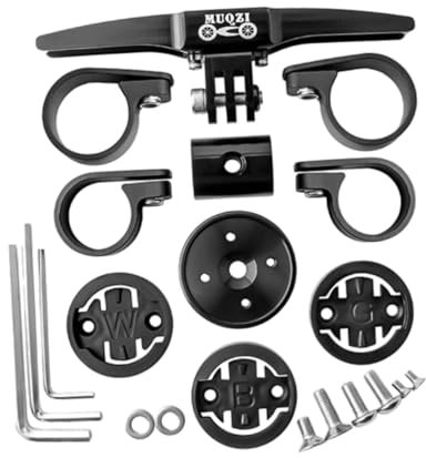 JISADER Fahrradcomputerhalterung, Fahrradcomputerhalter für TT Triathlon Lenker Action Kamerahalter, Schwarz