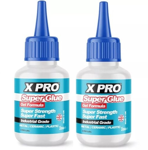 M&L XPRO Industrial Grade All Purpose Super Glue Gel X 2 bottles. For use by professionals in trade applications. Formulated to achieve the strongest possible bond on most metals, plastics or rubber.