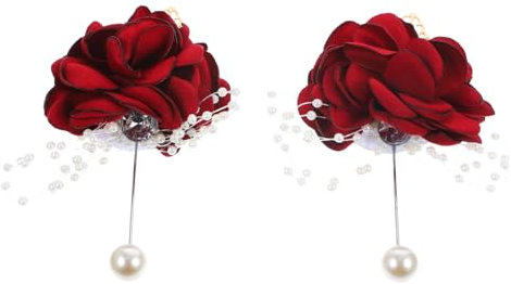 VALICLUD 2stücke Künstliche Blumen Ansteckblume Für Hochzeit Hochzeits-boutonniere Rosen Für Braut Und Brautjungfern Dekorative Corsage Für Festliche Anlässe