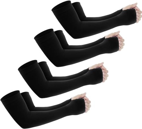 KIRZAX 4 paia di manicotti da gioco, manicotti da braccio da uomo e da donna, manicotti sportivi da pallavolo e basket, guanti traspiranti anti-ultravioletti, manicotti da braccio da ciclismo e guida