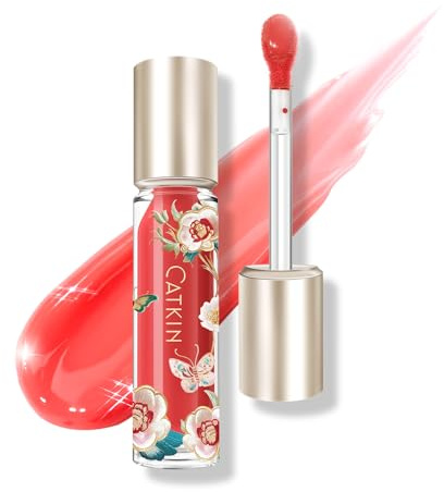 CATKIN Plumping Lipgloss, Getöntes Lippenö, Nicht Klebrig, Vagen, 3.5ml | Aufpolsternde Lippen, Langanhaltend, Hochglänzend, Kühlendes Gefühl, Feuchtigkeitsspendend, 90% Pflegende Essenz
