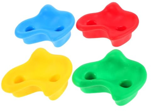 HANABASS 4pièces Supports Escalade pour Garçon Fille Prises Murales Antidérapantes Jouet De Grimper Intérieur Extérieur De Rochers Colorés pour Aire De Jeux Jardin
